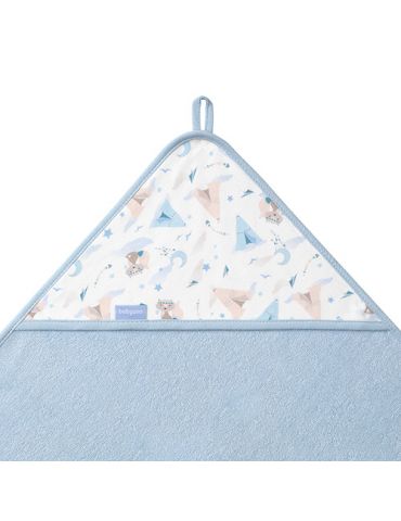 BabyOno Okrycie kąpielowe frotte z kapturkiem 100x100 niebieskie