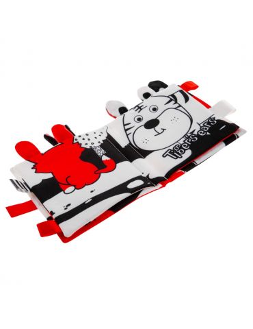 Bocioland Książeczka miękka szeleszcząco-grzechocząca kontrastowa Wilk