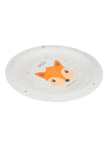 Canpol Babies Talerz plastikowy dla dziecka Cute Animals pomarańczowy