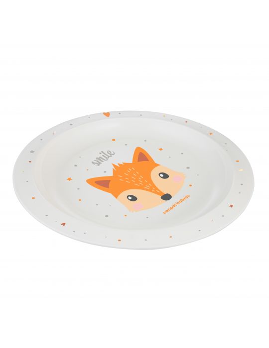 Canpol Babies Talerz plastikowy dla dziecka Cute Animals pomarańczowy