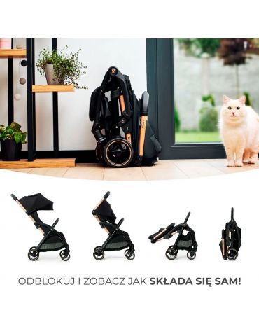 Kinderkraft Apino Wózek spacerowy Raven black Kinderkraft Apino Wózek spacerowy Raven black