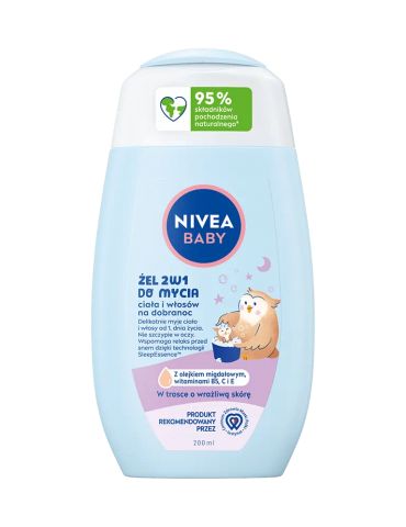 Nivea Baby Żel 2w1 do mycia ciała i włosów na dobranoc 200 ml