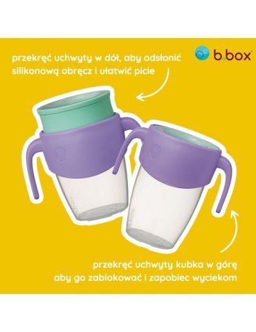 B.box Kubek 360 treningowy niekapek dla dzieci lilac pop B.box Kubek 360 treningowy niekapek dla dzieci lilac pop