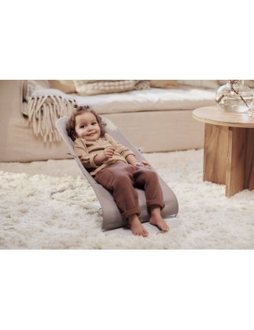 Babybjorn Leżaczek Bliss Woven Sand Grey