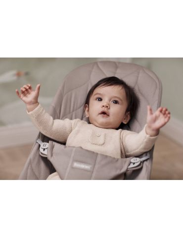 Babybjorn Leżaczek Bliss Woven Sand Grey