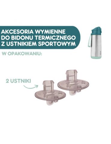 B.box Ustniki zapasowe do bidony sportowego termicznego 500 ml 2 szt.