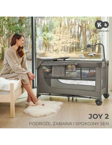 Kinderkraft Łóżeczko turystyczne  Joy 2 z akcesoriami beżowe