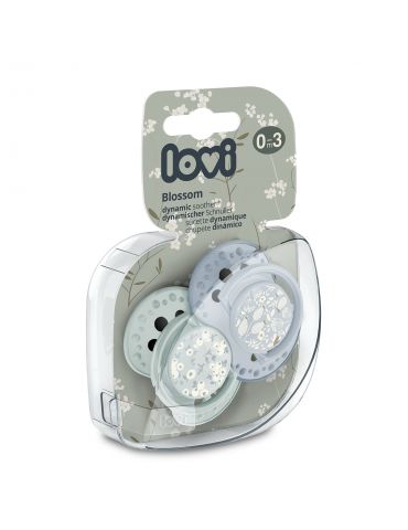 Lovi Smoczek silikonowy dynamiczny 0-3m Blosson blue