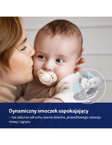 Lovi Smoczek silikonowy dynamiczny 18m+ Blosson blue