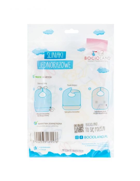 Bocioland  Śliniak jednorazowy 10 szt