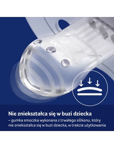 Lovi Smoczek silikonowy dynamiczny 6-18m Blosson blue