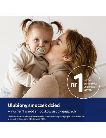 Lovi Smoczek silikonowy dynamiczny 6-18m Blosson ivory