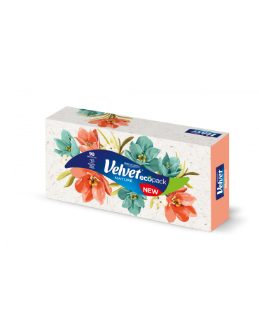 Velvet Chusteczki higieniczne w pudełku Nature 90szt mix kolorów