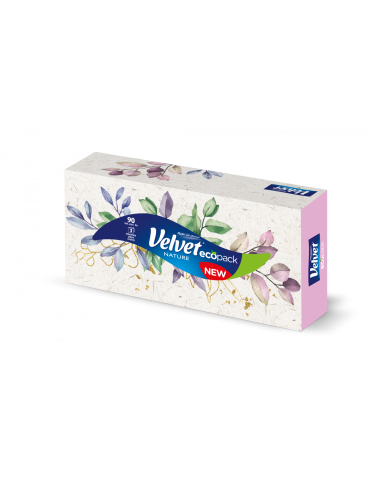 Velvet Chusteczki higieniczne w pudełku Nature 90szt mix kolorów
