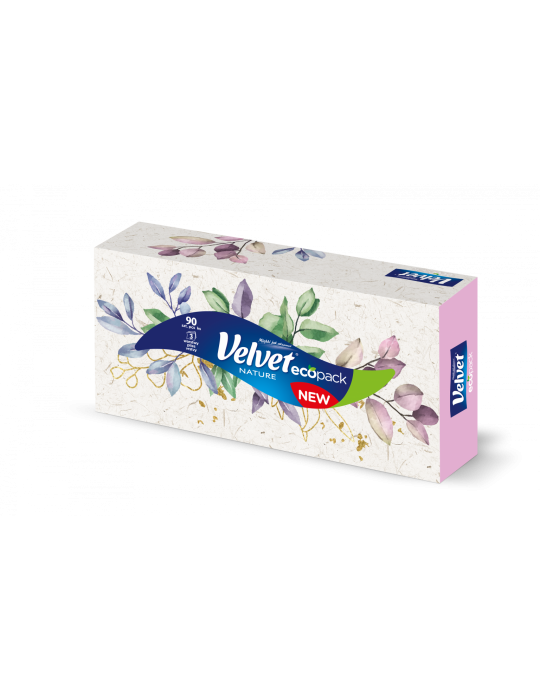 Velvet Chusteczki higieniczne w pudełku Nature 90szt mix kolorów