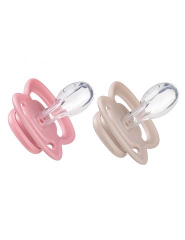 B.Box Smoczek silikonowy symetryczny 6m+ jagoda/róż