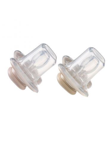 B.Box Smoczek silikonowy symetryczny 6m+ róż/latte