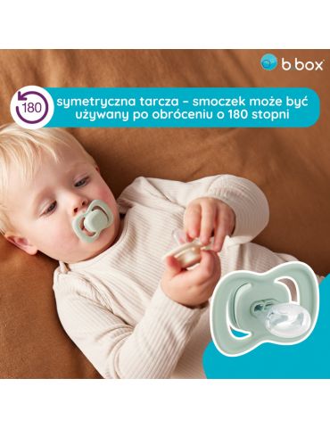 B.Box Smoczek silikonowy symetryczny 6m+ szałwia/wanilia