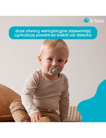 B.Box Smoczek silikonowy symetryczny 6m+ szałwia/wanilia