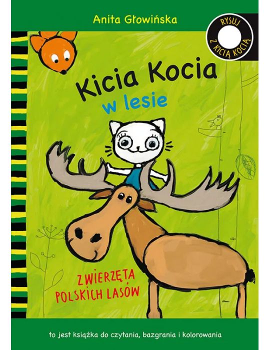 Książeczka Kicia Kocia w lesie. Zwierzęta polskich lasów. Kolorowanka A.Głowińska