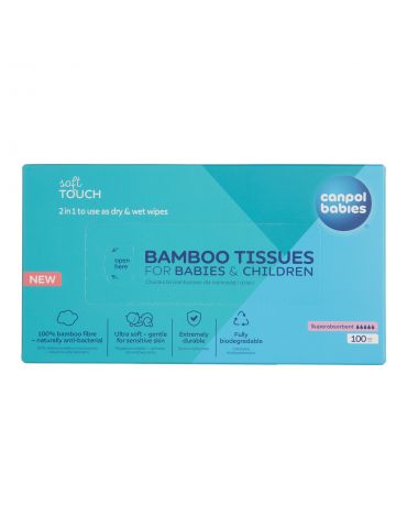 Canpol Babies Suche chusteczki bambusowe dla niemowląt i dzieci 100 szt.