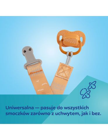 Canpol babies Tasiemka do smoczka Mountains pomarańczowa
