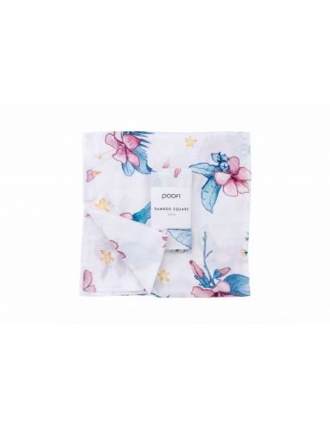 Poofi Pieluszka bambusowa Tropical 73/73 Hibiskusy