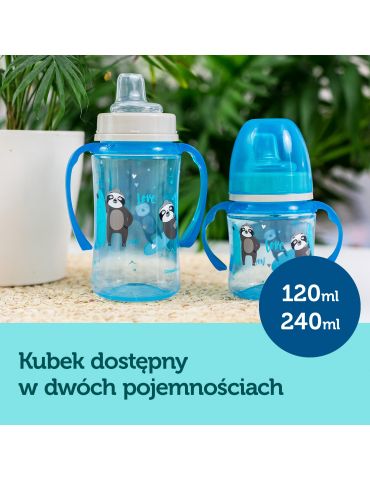 Canpol Babies Kubek treningowy EasyStart 120 ml Exotic animals niebieski