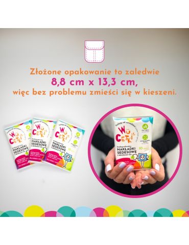 WuCetki Jednorazowe papierowe nakładki na toaletę dla dzieci i dorosłych 10 szt.