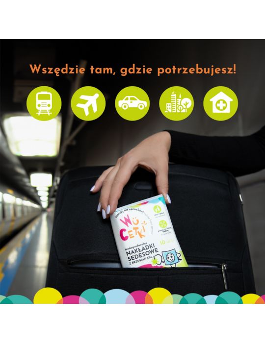WuCetki Jednorazowe papierowe nakładki na toaletę dla dzieci i dorosłych 10 szt.