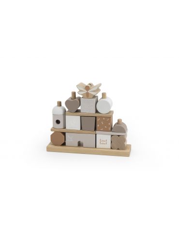 Label label Klocki drewniane Domek nugatowy