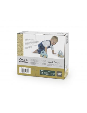 Label label Samochodzik drewniany orcha