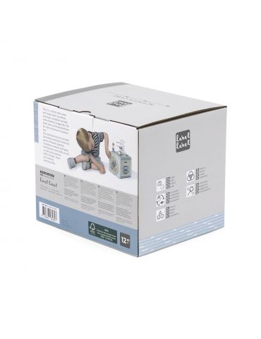 Label label Kostka drewniana interaktywna niebieska