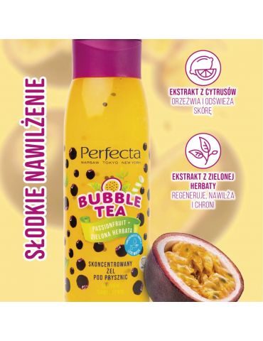 Perfecta Skoncentrowany żel pod prysznic Passionfruit + zielona herbata Bubble Tea 400ml