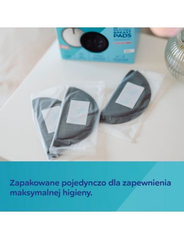 Canpol babies Oddychające ultrachłonne Wkładki laktacyjne 3D 60 szt. czarne