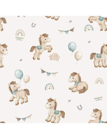 Bonjour Cherie Poduszka duża bambusowa 40/60 Koniki