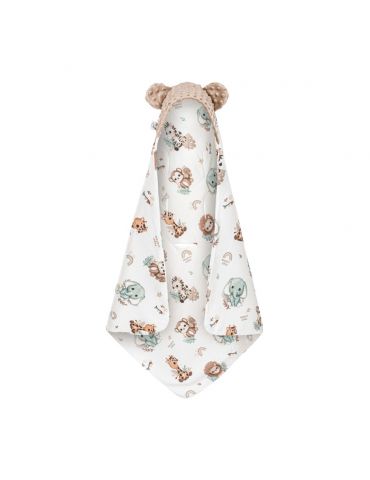 Bonjour Cherie Kocyk bambusowy do fotelika samochodowego 90/90 Safari minky Beige