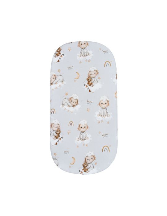 Bonjour Cherie Prześcieradło bambusowe do dostawki 50/90 Owieczki