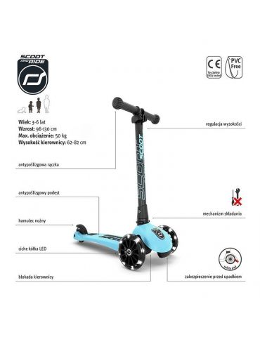 Scootandride Hulajnoga Highwaykick 3 LED Blueberry