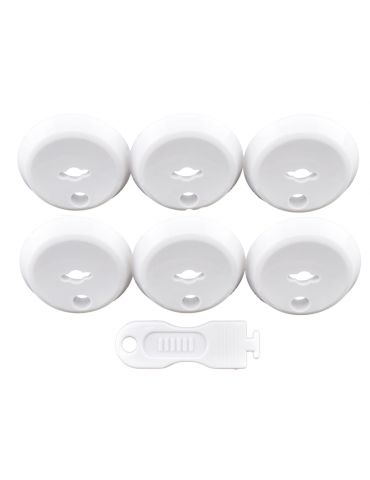 Piambo Zabezpieczenia zaslepki do gniazdek kontaktów z kluczem 6 szt