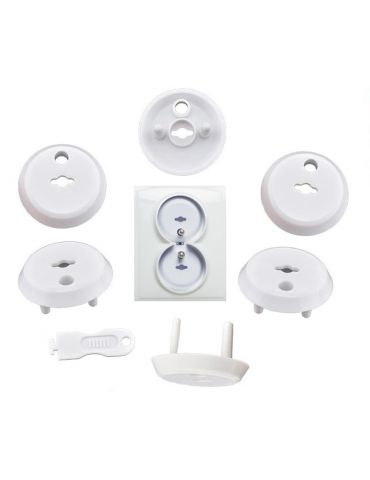 Piambo Zabezpieczenia zaslepki do gniazdek kontaktów z kluczem 6 szt