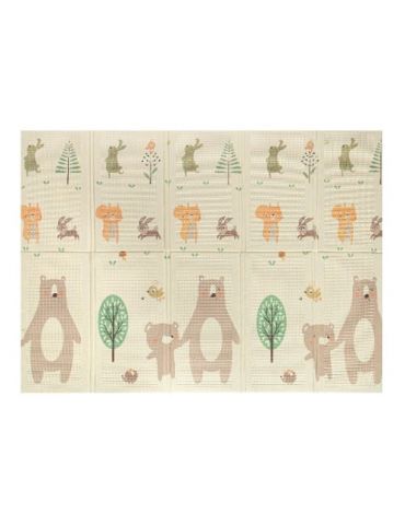 Bocioland Mata składana dwustronna kontrastowa 150/200 Mały Miś