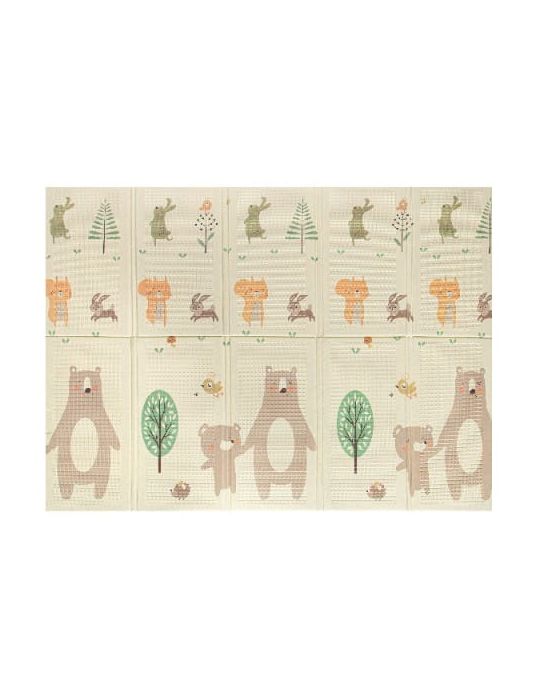 Bocioland Mata składana dwustronna kontrastowa 150/200 Mały Miś