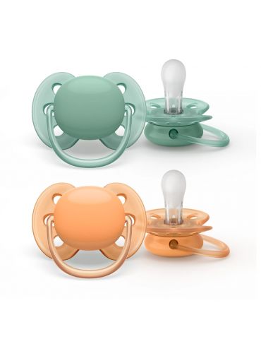 Avent Philips Smoczek uspokajający Ultra soft 0-6 pomarańcz