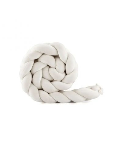 Waldin Warkocz ochraniacz do łóżeczka welurowy 210 cm ecru