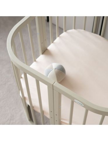 Waldin Łóżeczko drewniane 7w1 z materacem Oliwkowe