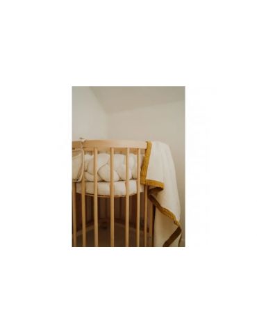 Waldin Warkocz ochraniacz do łóżeczka bawełniany 210 cm ecru