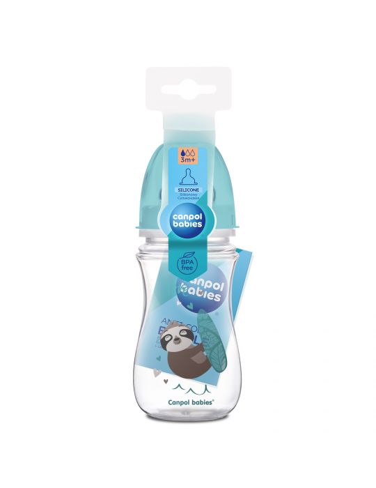 Canpol Babies Butelka antykolkowa EasyStart Exotic Animals 240ml Leniwiec