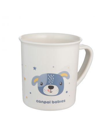 Canpol Babies Kubek plastikowy z uchem dla dziecka 170ml Cute Animal niebieski