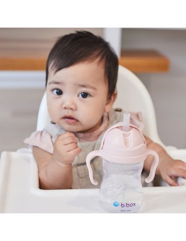 B.Box Bidon ze słomką 240ml Różowy jasny